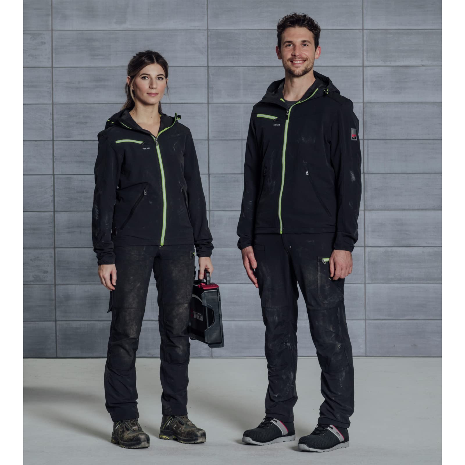 WüRTH MODYF Softshell de travail Stretch Evolution Anthracite/Lime