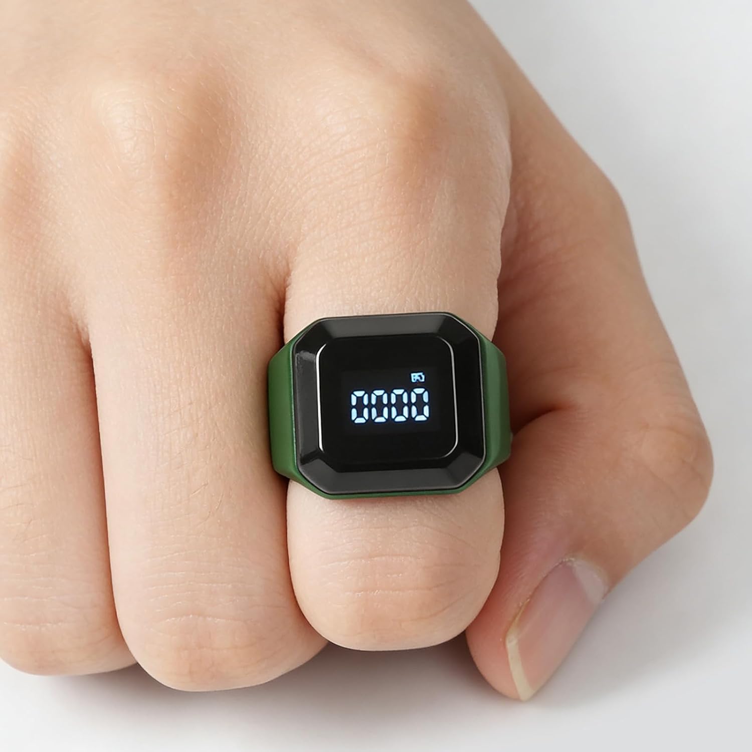 Rings Counter Digital LCD Electronic Handheld Tallys Clickers Finger Counters for Prayer Sports and Fitness Electronic Finger Clickers with Led