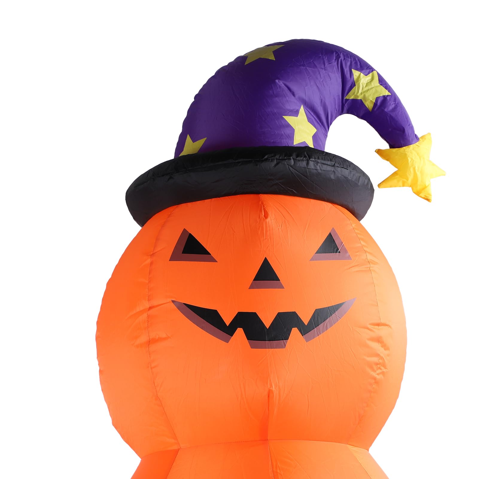 Diyeeni Calabaza Inflable de Halloween de 7.9 Pies de Altura con LED Integrados Que Explotan la Decoración Gigante de Calabaza Aterradora para Jardín, Césped, Iluminando (Enchufe UE