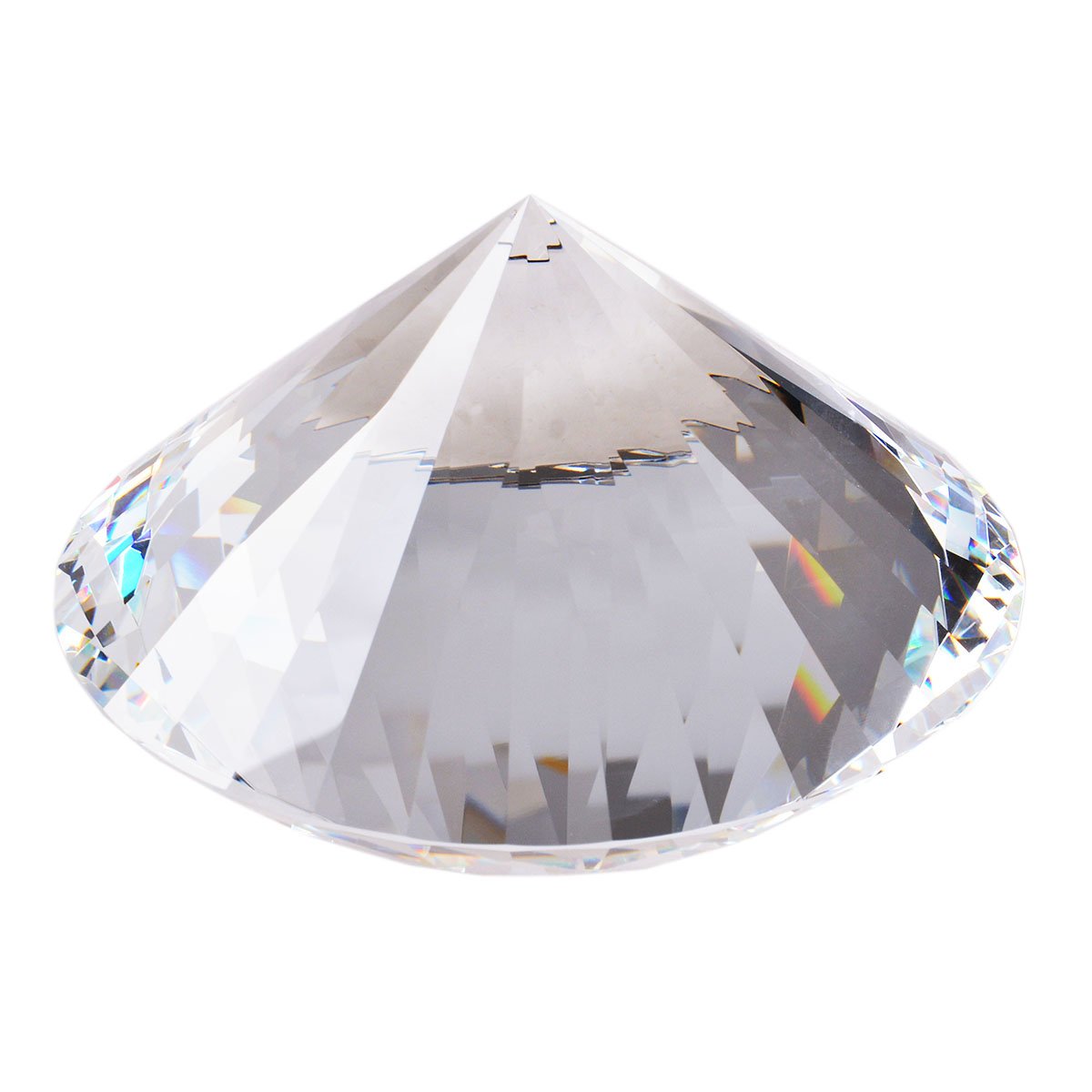 Kristalldiamant-Briefbeschwerer von Longwin, 150 mm breit, als Dekoration für zu Hause oder für Veranstaltungsorte, in einheitlicher Farbe., farblos
