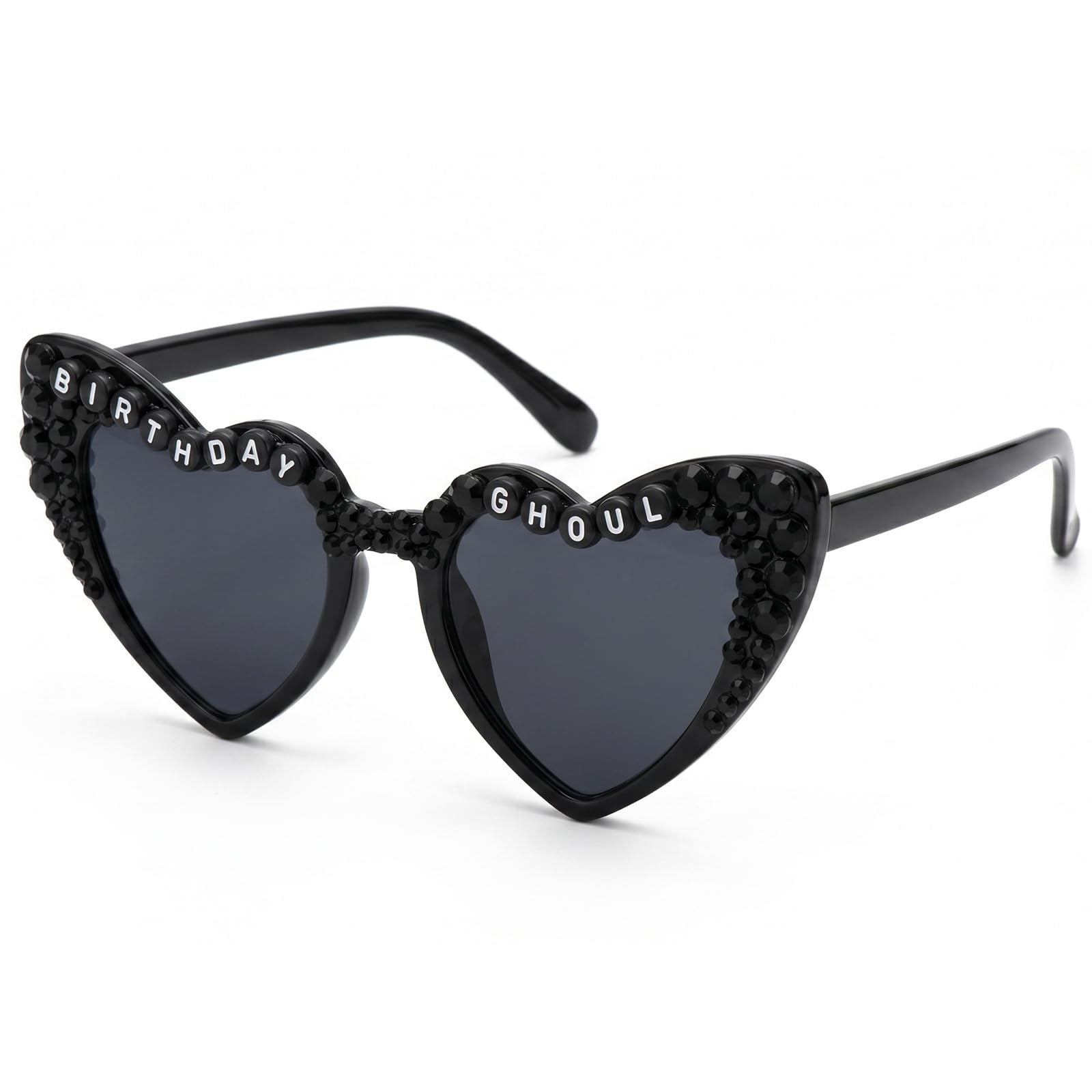 Tbay Birthday Sunglasses, Birthday Ghoul Glasses Goth Party Decorations for Women Ghost Spooky Emo Bday Costume Gift Birthday Party