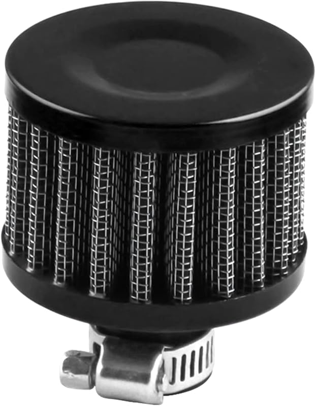 12mm Air Filter Cold Air Intake Filter Breather Turbo Vent Air Intake Filter Cleaner Black Universal for car and Motorcycle
