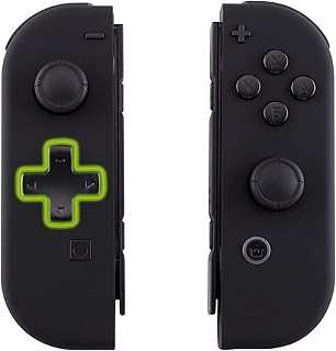 eXtremeRate Soft Touch Black Joycon Handheld Controller Housing (D-Pad Version) with Full Set Buttons, DIY Replacement Shell Case for Nintendo Switch & Switch Oled Joy-Con – Console Shell NOT Included