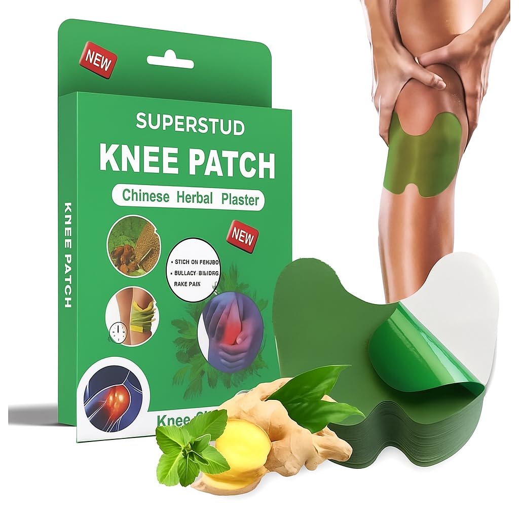 SUPERSTUD Knee Pain Relief Patches for Instant Relief | Natural Herbal Patches Sticker (Pack of 10) | Relief of Joint Pains Patch for Muscle Stiffness, Knee, Back, Neck, Shoulder Pain (10)