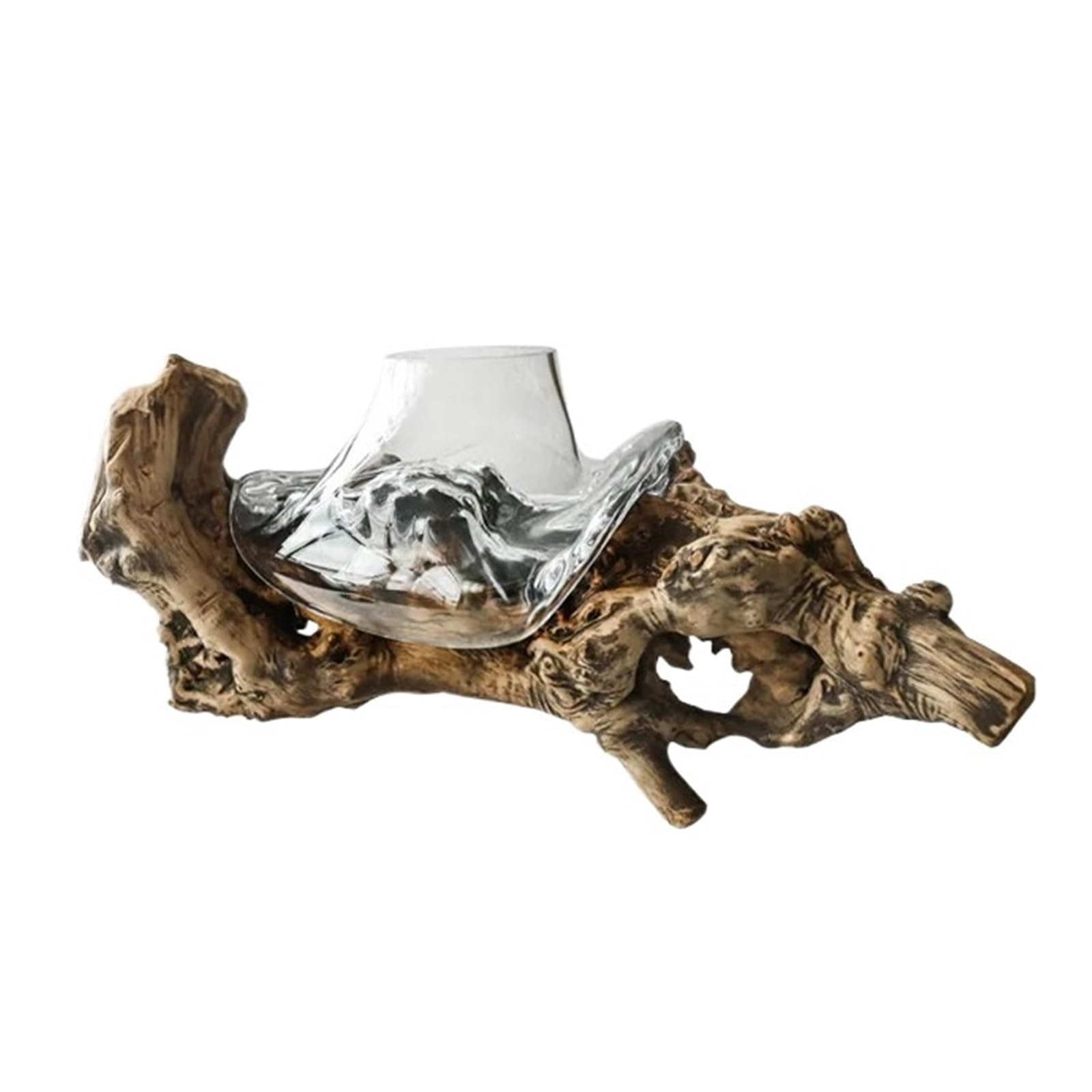 Vase Hydroponique Verre Vase à bonsaï en Verre, Support Bois Mort, Pots de Plantation hydroponiques, Pot Fleurs, Cadre d'art, Terrarium, Accessoires décoration for la Maison(Size C)