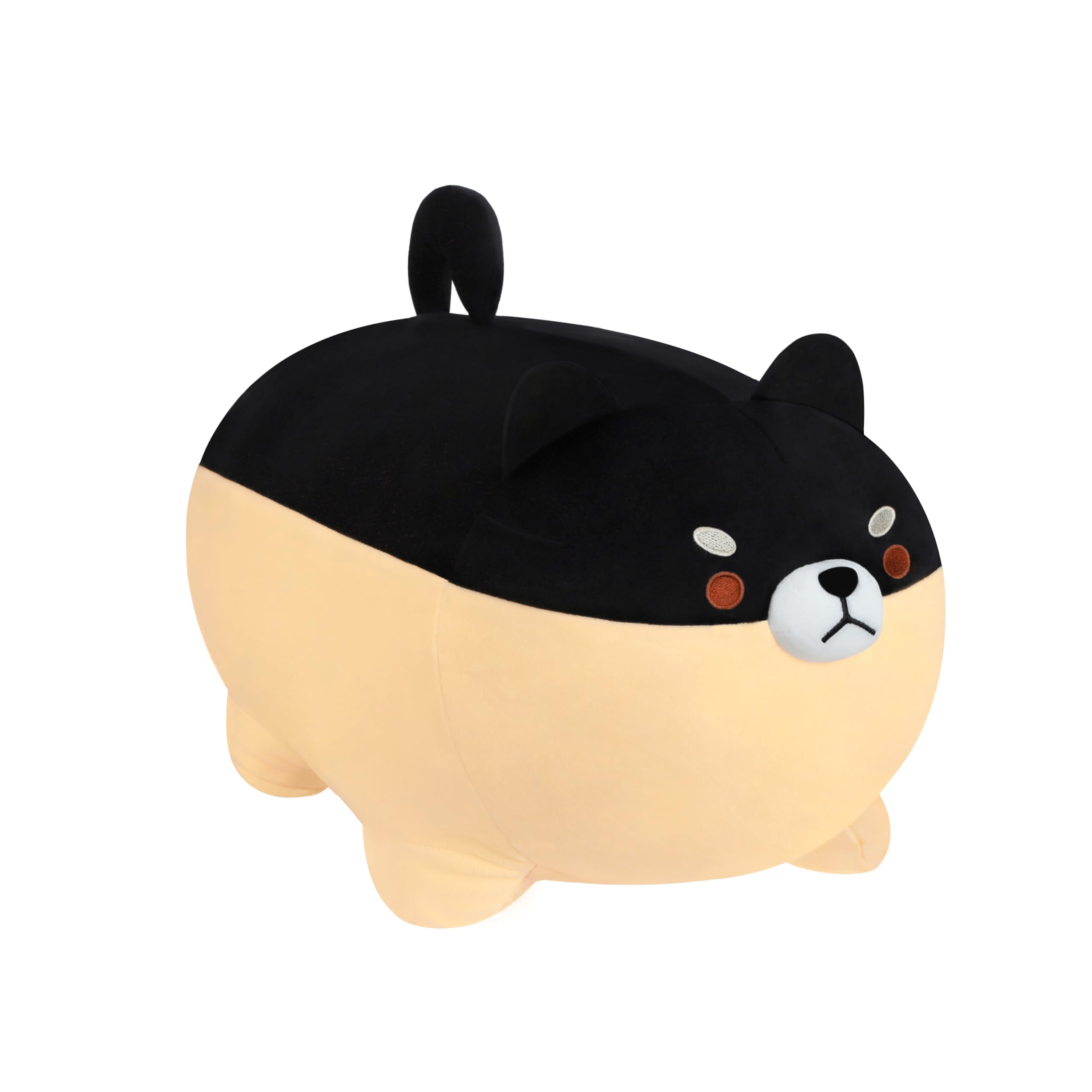 AFAN Shiba Inu Stuffed Animal Plush Kawaii Corgi Dog Plush Pillows Cute Soft Dog Toy Plushies Gifts for Boys Girls Kids (Black, 11.8 Inch)