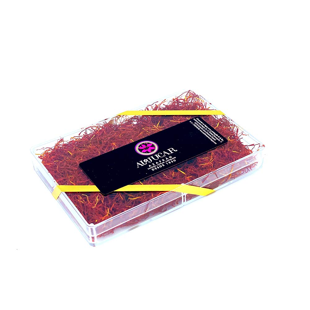Azafrán selecto en hebra - Azafrán en hebra para paella y otros guisos - Especia natural y saludable - Azafrán español puro (caja 10g)