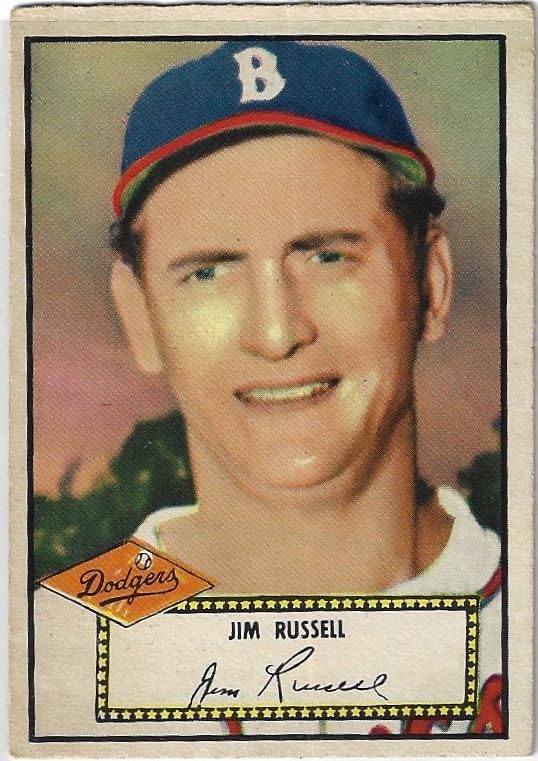 Jim Russell Vintage Collectible Baseball Card - 1952 Topps Baseball Card #51 (Dodgers) Card Shown is Card Being Purchased