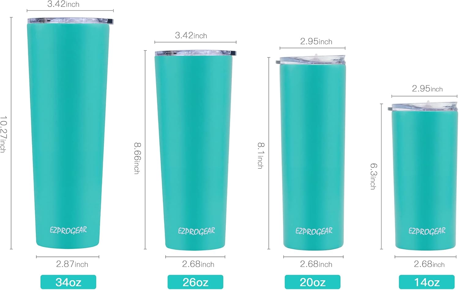 Ezprogear 34oz-P1 Stainless Steel Tumbler (34 oz Glitter Carnation) - Image 5