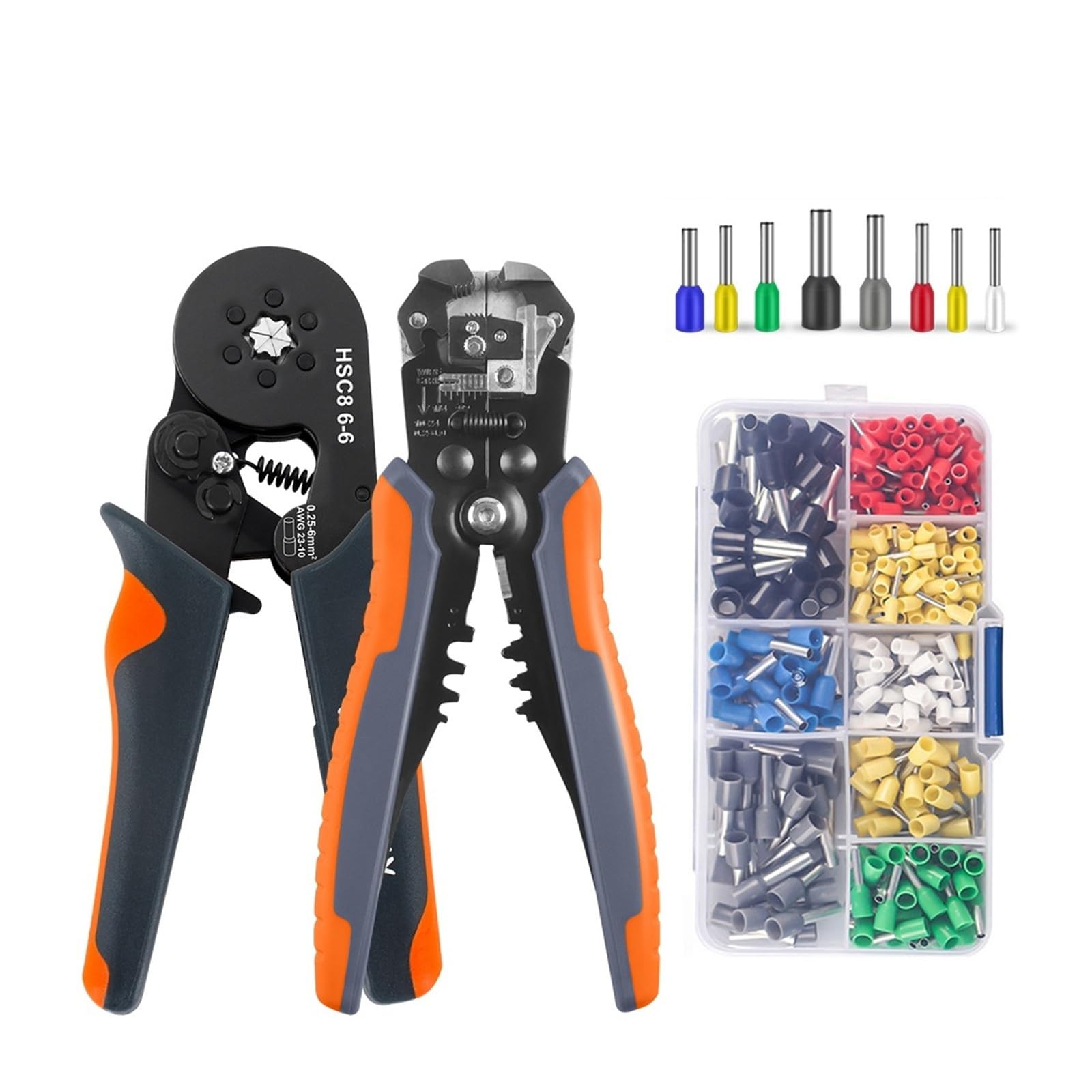 Yanyaxm 6-6 Yq 400Pcs Crimper Cable Cutter Adjustable Automatic Wire Stripper Multifunctional Stripping Crimping Pliers Terminal Hand Tool