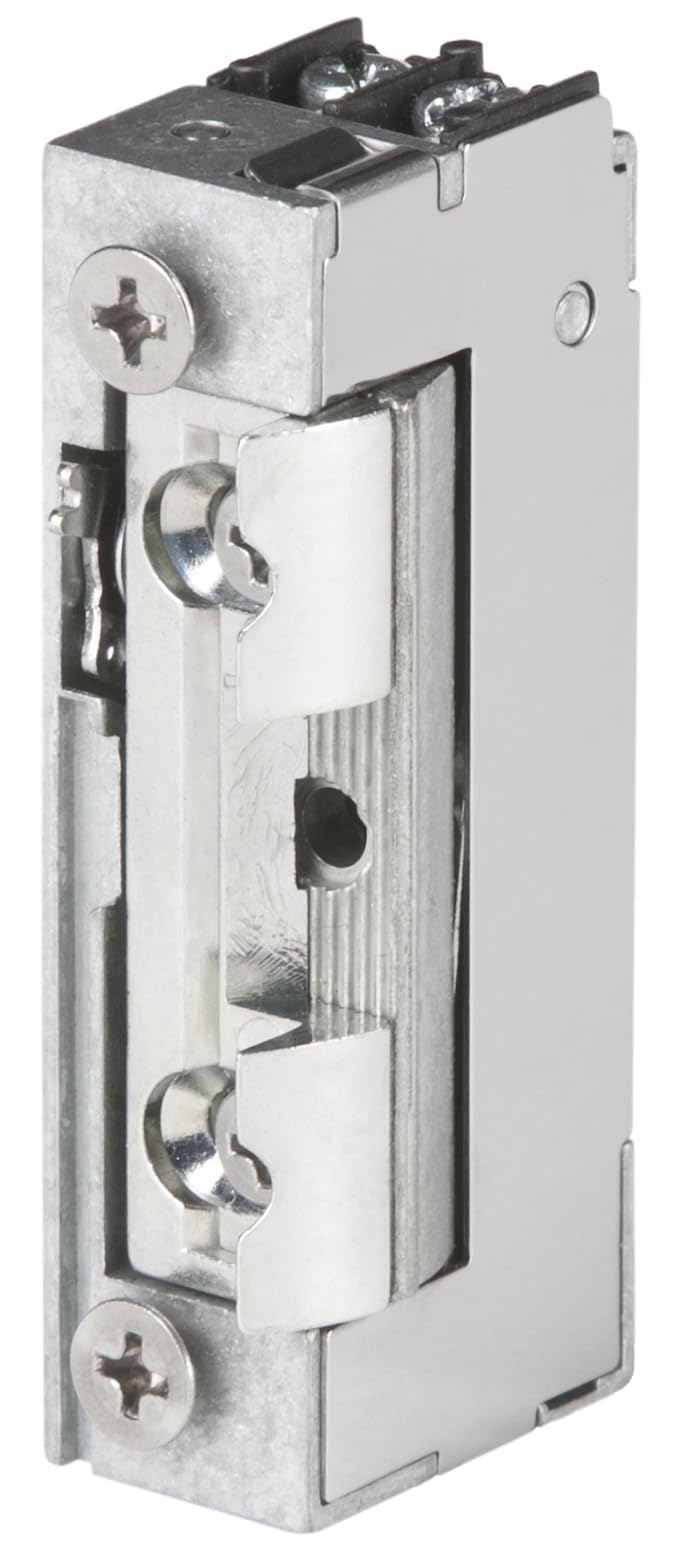 DORCAS elektrischer Türöffner D-99.2/ND.U2/FLEX mit ausgeklinktem Fallenteil, Metall, Silber, 16 mm Breite, 25.2 mm Tiefe, 66 mm Höhe, Oberflächenmontiert,