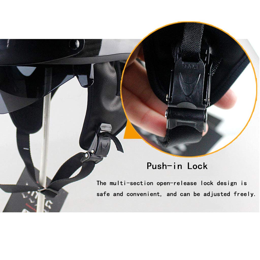 Buy DJCALA Motorcycle Crash Helmet, Retro Motorbike Half Helmet, Open