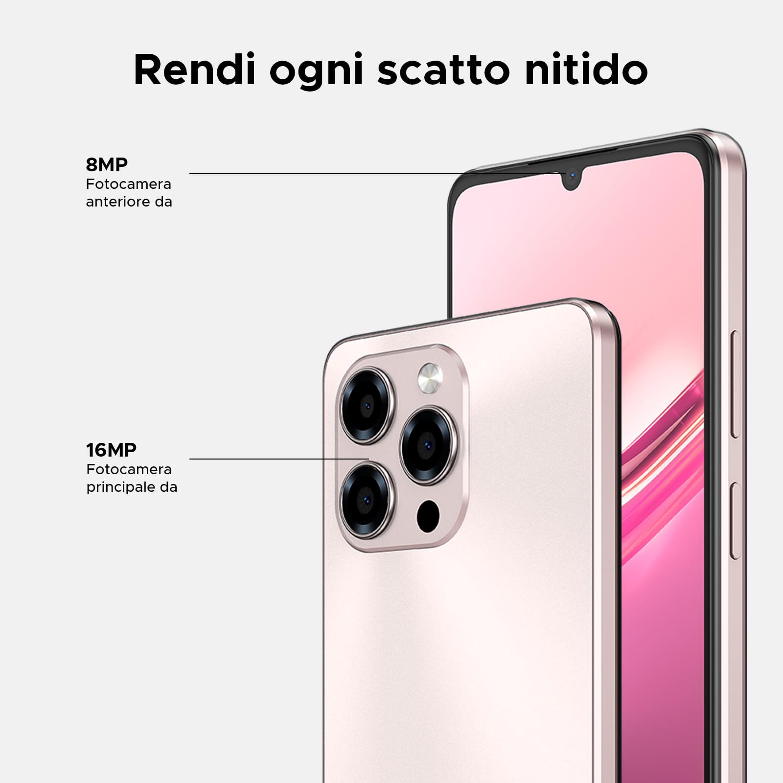 Note 58 Pro Smartphone Android 16, 32(8+24) GB+256GB/2TB TF Cellulare, 6.75" HD+ 90Hz Schermo,6250mAh, 16MP+8MP Telefono Cellulare, 4G Dual SIM/Octa Core/Widevine L1/NFC/OTG/Face ID/GPS