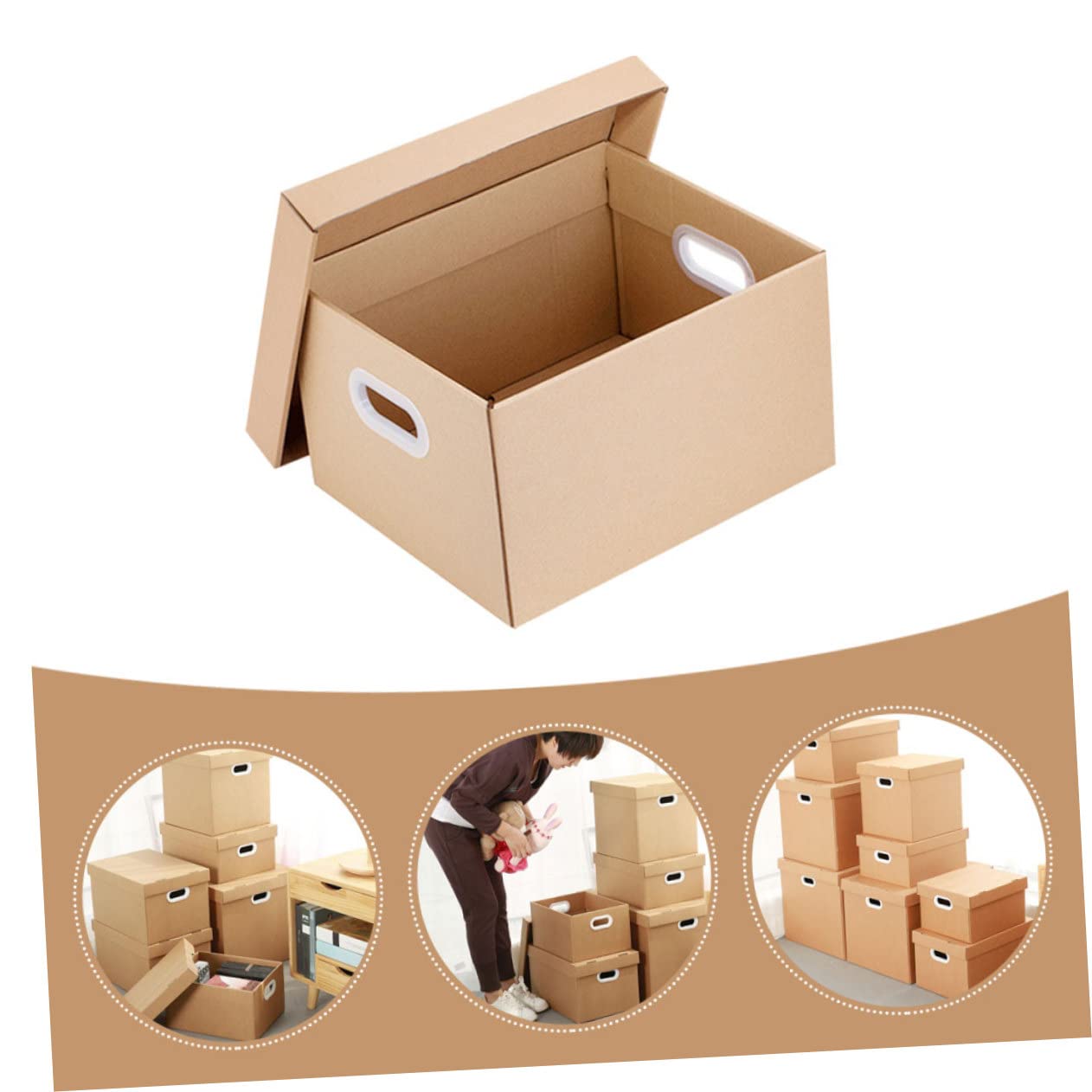 Uonlytech Boîte de Rangement Portable pour Documents Organisateur de Dossiers Classeur à Papier