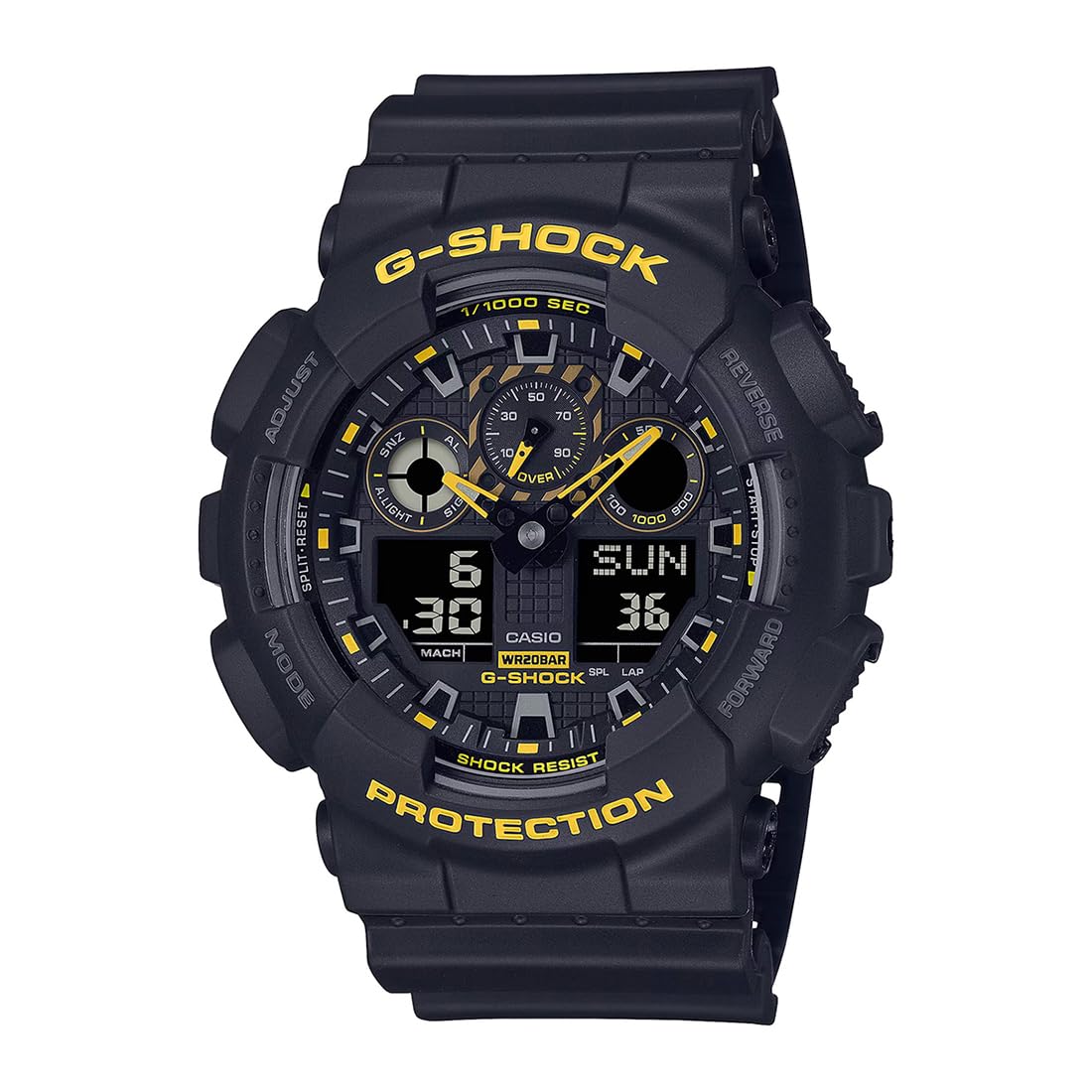 Casio G-Shock GA-100CY-1ADR Black & Yellow Analog-Digital Dial Black Resin Strap Mens Watch Shock and 200M Water Resistant G1486 (B0CPMCQ3Y3) Amazon Price History, Amazon Price Tracker