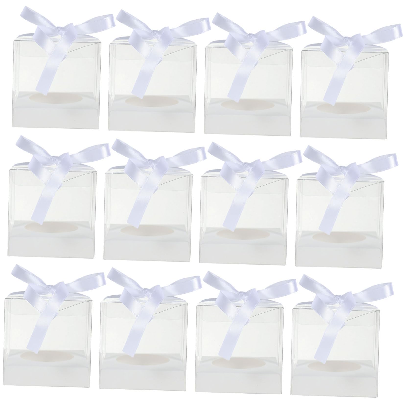 PRETYZOOM 30pcs Translucent Cake Boxes Window Small Cake Boxes for Birthday Wedding Party