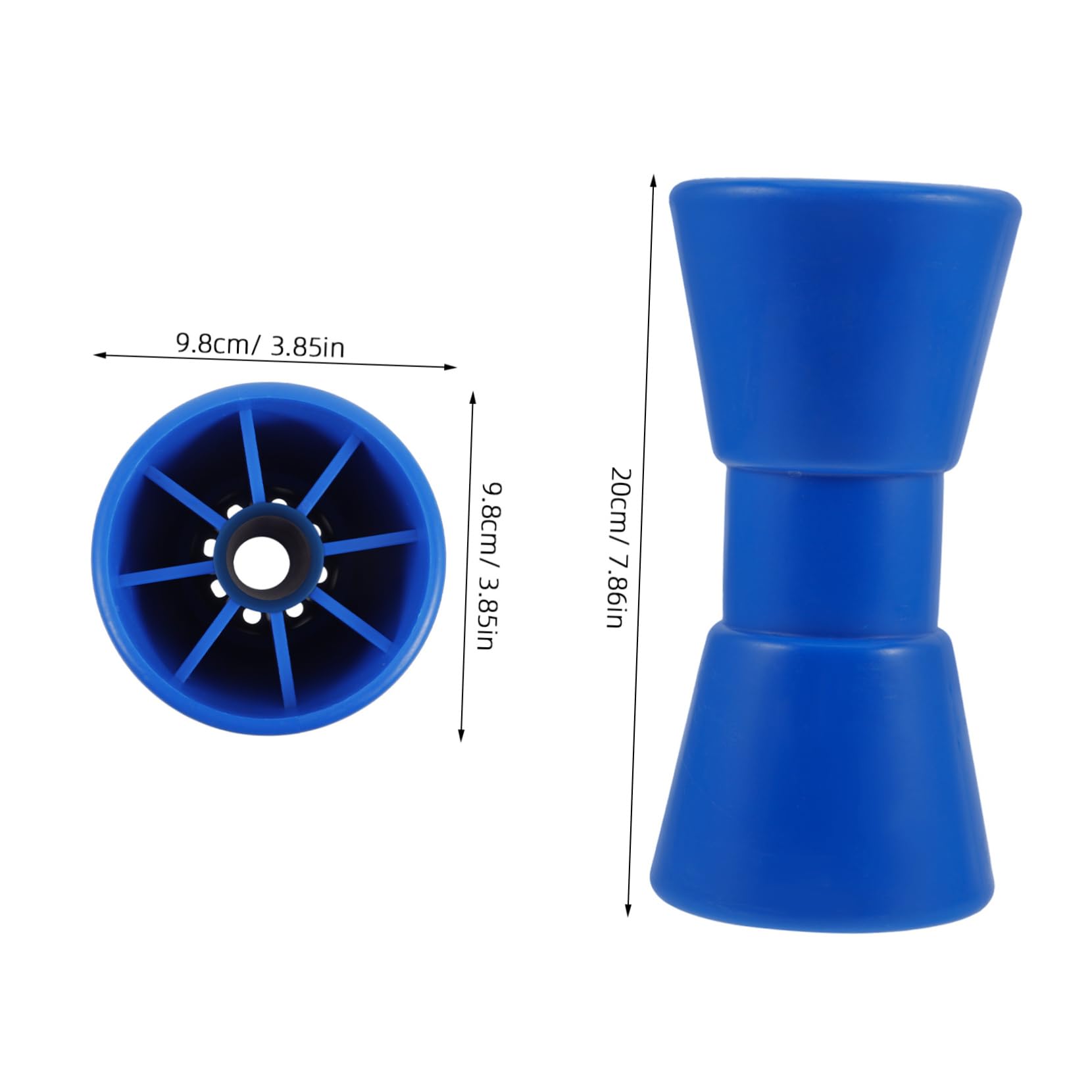 Kisangel Boat Trailer Roller Assembly Bow Stop Bell Roller Shaft Boat Anchor Rolling Wheels