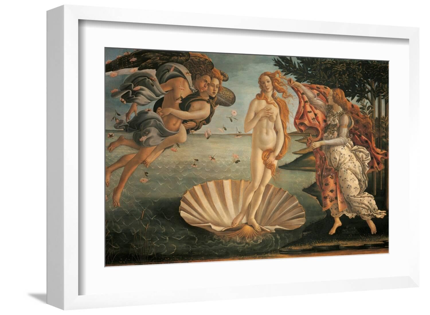 Amazon.com: ART.COM Wall Art Print Birth of Venus on White Frame