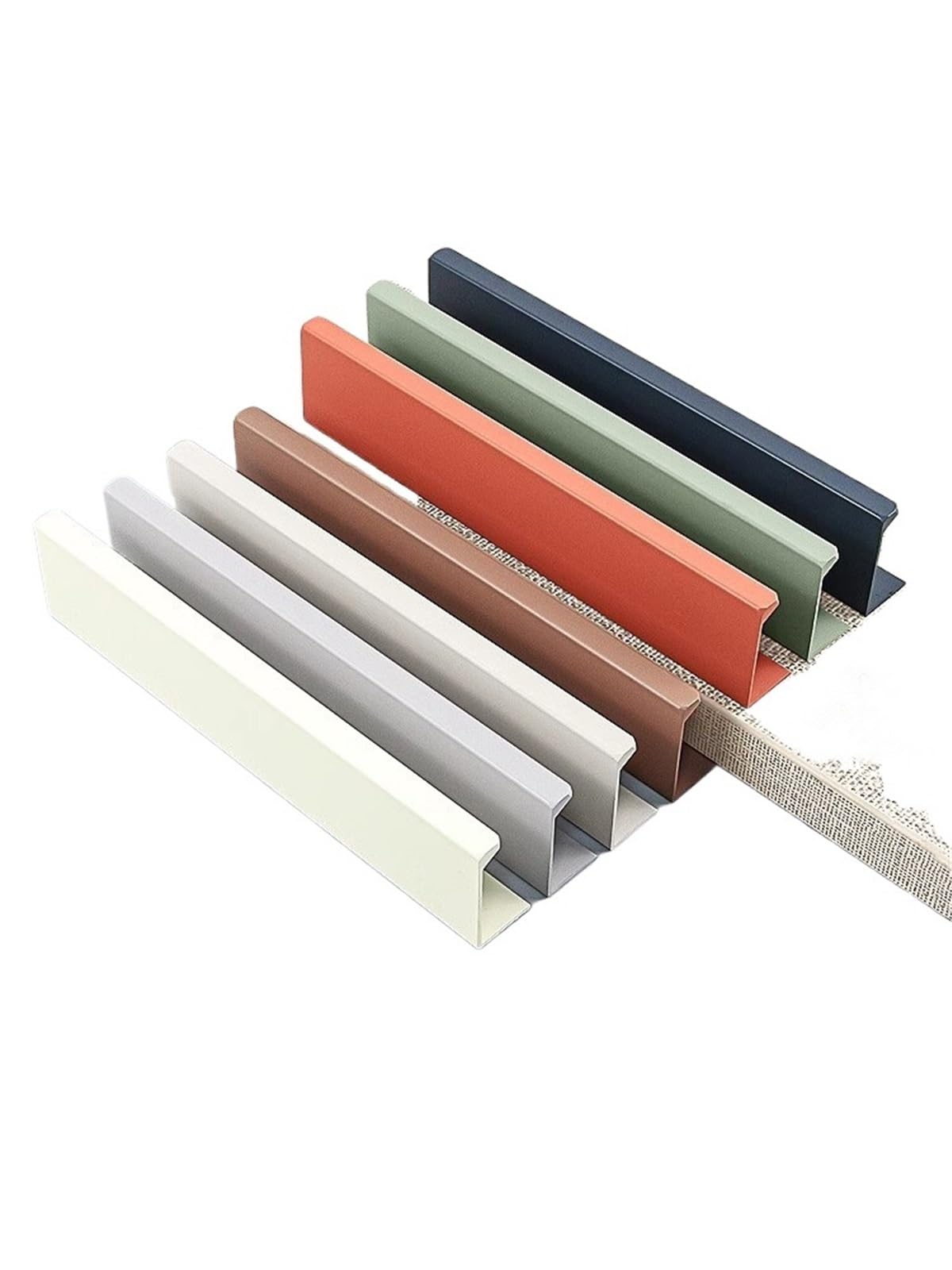 KDHCVKZ 1pcs Colorful Hidden Cabinet Handles Morandi Kitchen Cupboard Door Pulls Long Furniture Handles Drawer Knobs Door Hardware(DVPPS05,Length 1200mm)