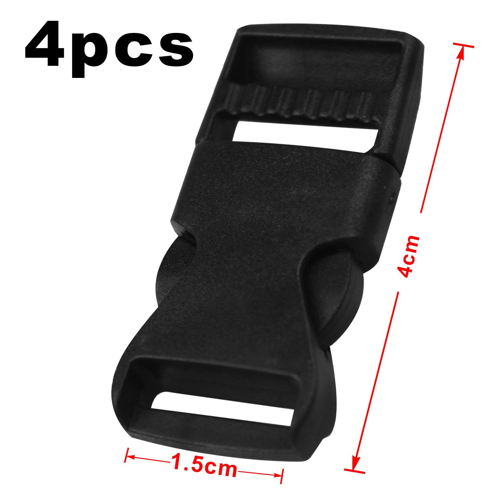 Boucle Coulissante Noire Pour Sangle 25mm - Accessoire Sac à Dos Et Équipement Outdoor