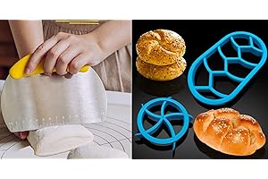 3Pcs Bread Dough Press Mold Set,Kaiser Bread Roll, kaiser roll stamp,Bread Cutters...