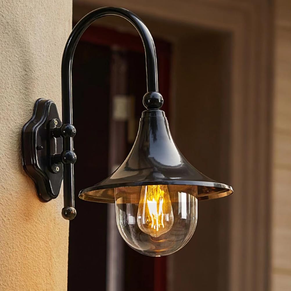 Outdoor Wall Light Black Vintage IP55 Waterproof E27 Outdoor Lamp made of Aluminum 3 color Temperatures 3000K/4500K/6000K Retro Creative Wall Lamp for Patio Lamp Garden Lamp Balcony Lamp House Lamp
