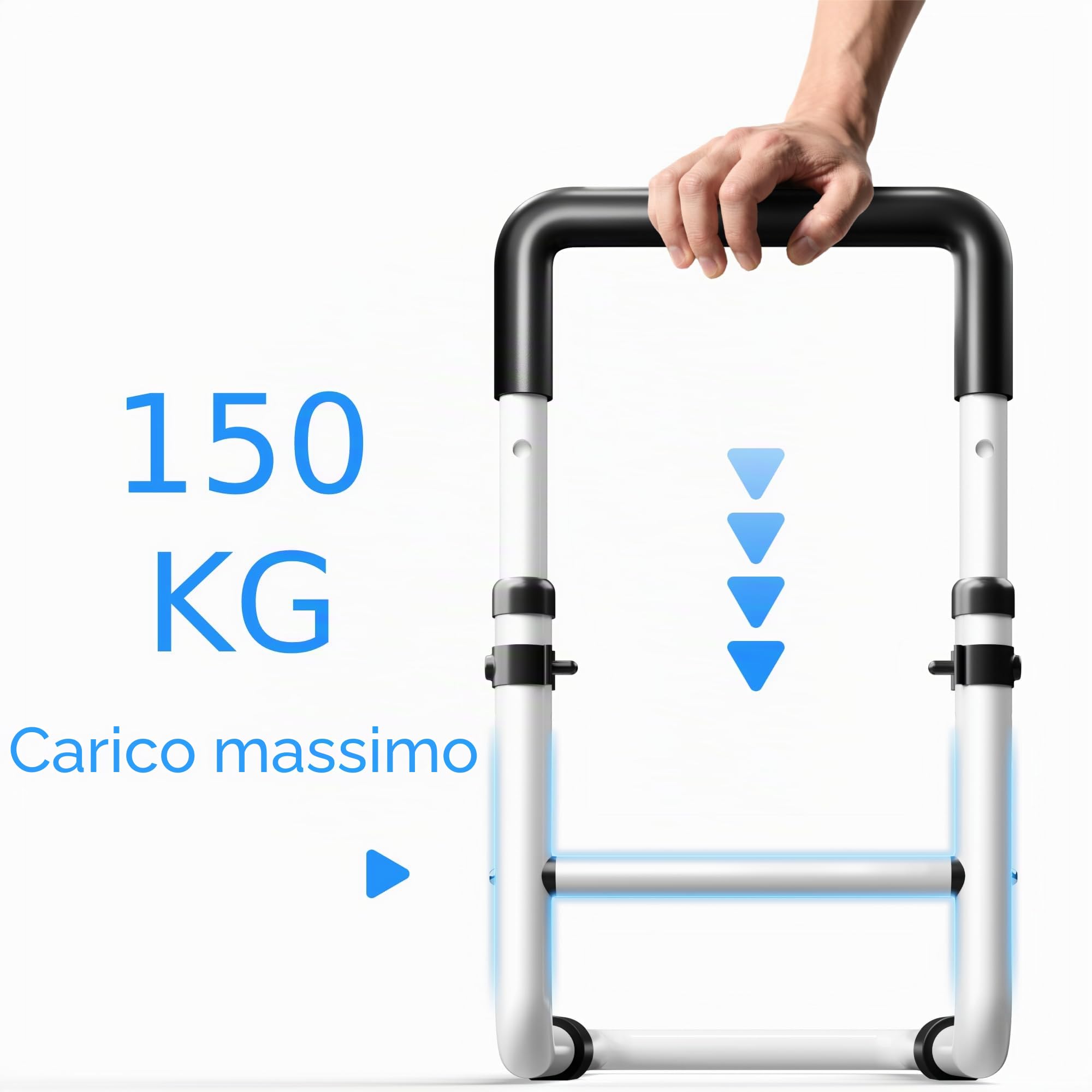 songsoso Sponda regolabile per letto per anziani: supporto per comodino per anziani, adatto per letto king size, queen size, doppio, dispositivo medico resistente per uso domestico e ospedaliero