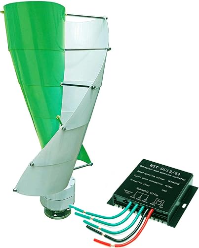 Kit d'éoliennes Verticales en Spirale 9000 W pour Camping à la Maison + Combinai