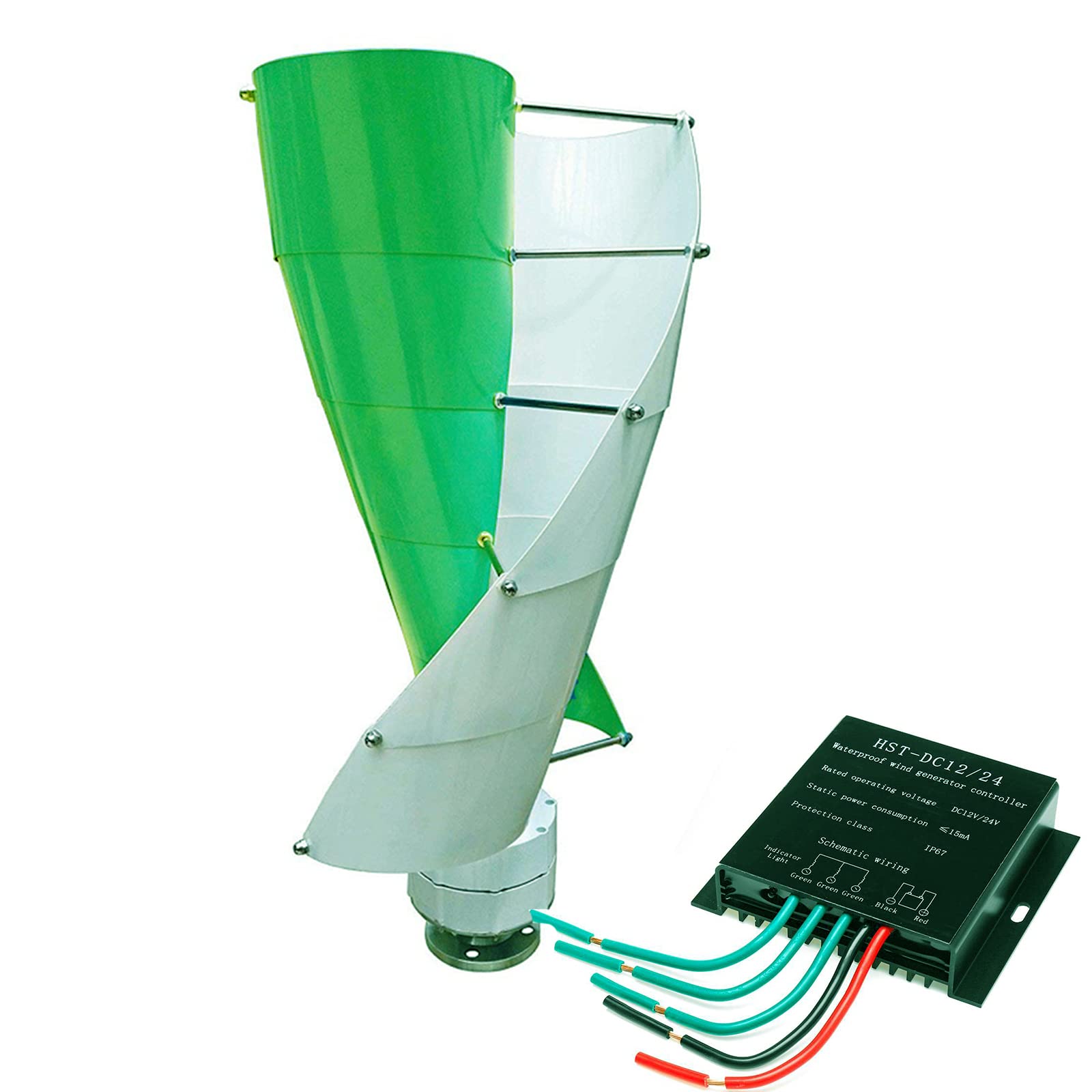 Tqing 12000W Home Wind Turbine,12V 24V 48V AC Permanent Magnet Wind Turbine Suitable for Household Power Generation, Camping, Boat Use