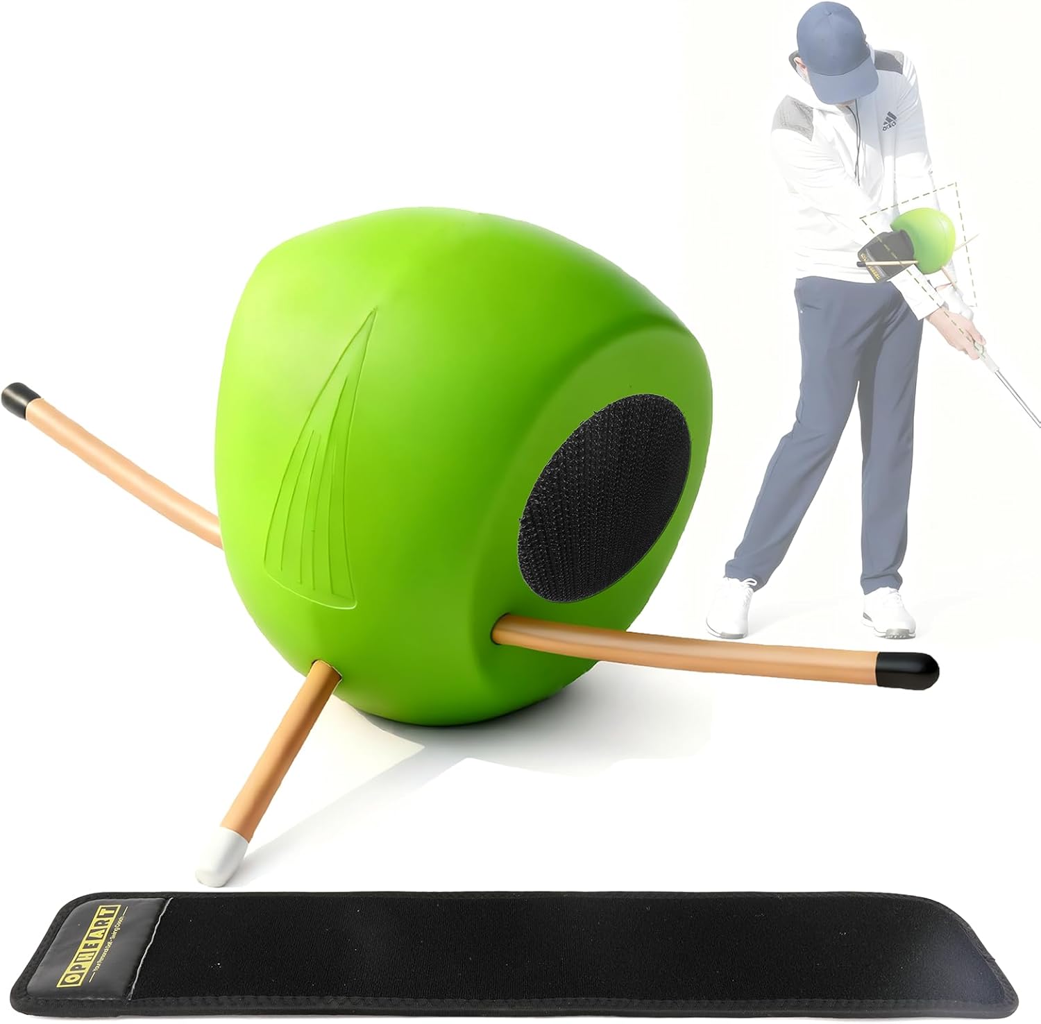 The Connector Golf Training Aid in Improving Hand Positioning, Smart Ball Golf Training Aid for Posture Correction Practice. Golf Swing Trainers are Suitable for Golfers at All Levels, (with Velcro)