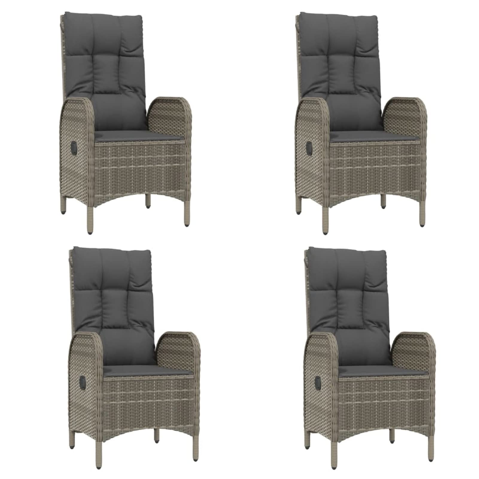 3185040 Set da Pranzo da Giardino 5 pz con Cuscini in Polyrattan Grigio Testata in Legno,Testata Letto Matrimoniale Muebles Dormitorio Spalliera Letto Testiere per Letto Matrimoniale