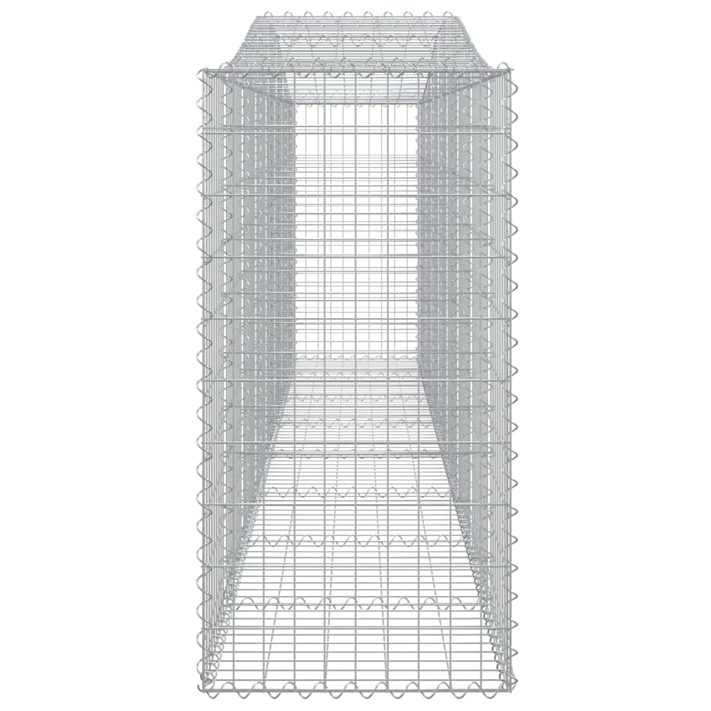 Gavión pared Set 25 unidades galvanizadas 400 x 50 x 120 cm gaviones cesta | Cestas de alambre de hierro galvanizado para un diseño elegante de patio, jardín delantero y patio trasero.