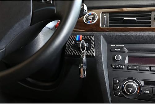 Miniatura 4 de YIWANG Adhesivo de fibra de carbono real de mezcla de colores para interior de coche, marco para BMW Serie 3 E90 2005-2012