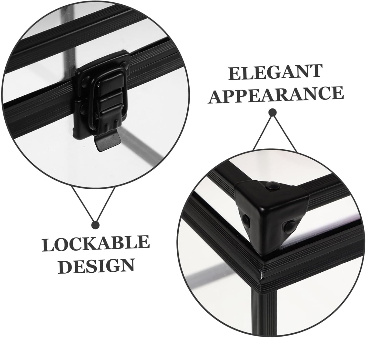 Portable Lockable Jewelry Organizer Transparent Makeup Storage Box for Travel Elegant Cosmetic Display Case with Ample Capacity for Vanity and Bathroom Use