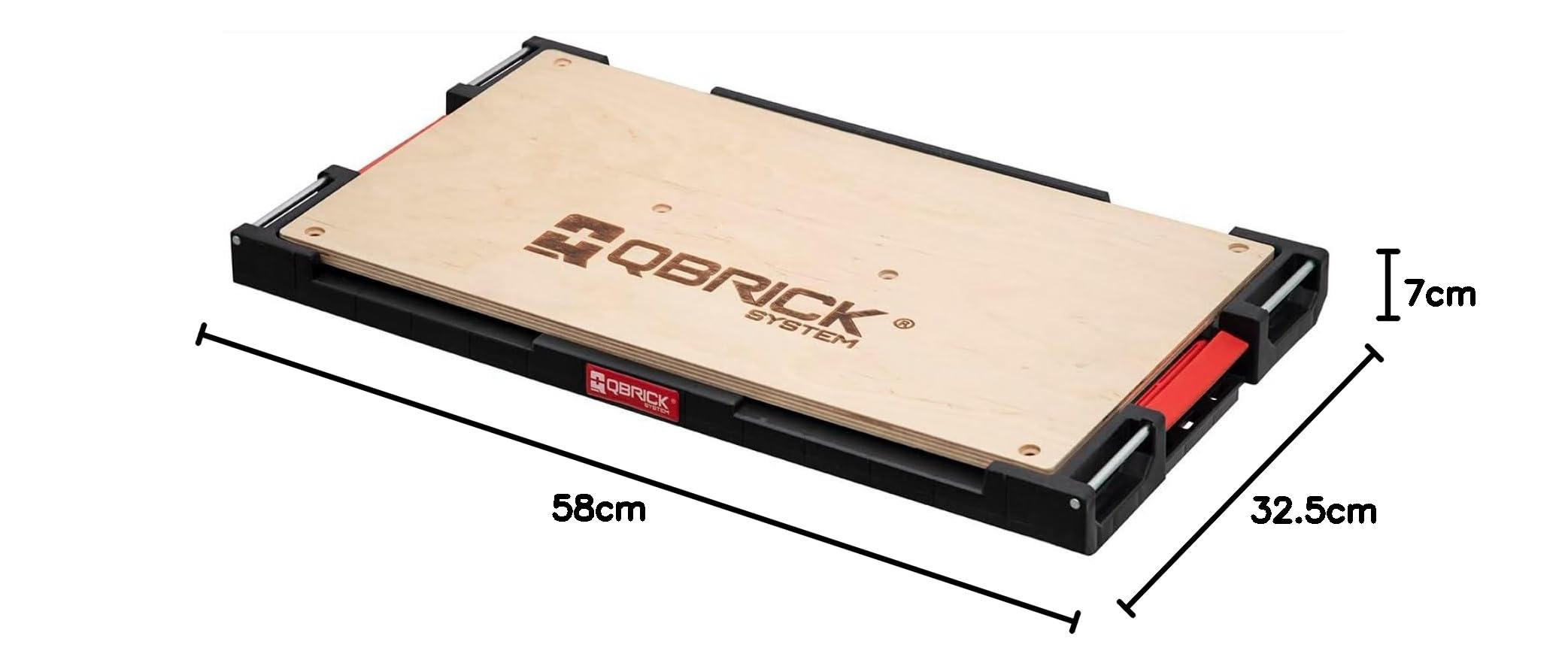 QBRICK SYSTEM ONE Adattatore Multi piattaforma di lavoro – Funzionalità senza rivali –Dimensioni: 580x325x70mm - Portata massima: 100kg - Connettori per le linee QS TWO e QS PRO
