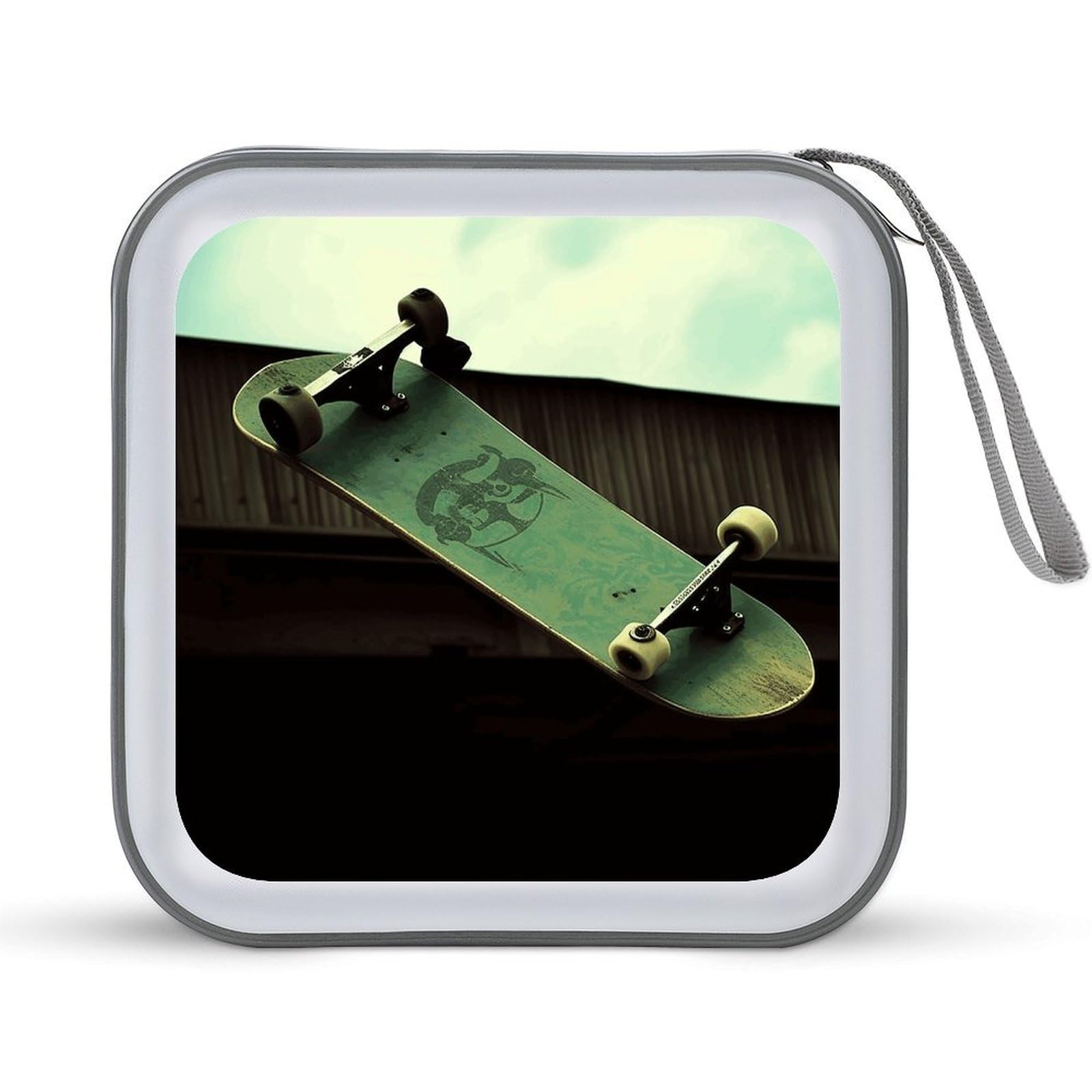 JTREHY Skateboard CD Case 40 Capacity CD/DVD Case Holder Disc Storage Organizer Wallet Bag Portable Zipper CD Case Holder for Car Home Office Travel