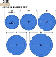 Vista 3 de TANG Cubiertas redondas de 14 pies para piscina de 10 pies para tanque redondo sobre el suelo, cubiertas de piscina de hojas de invierno