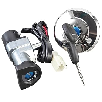 Ignition Switch Gas Fuel Cap Compatible with Seat Lock Key Kit Compatible with Harley Davidson Street 500 750 2015-2020 - OEM 90300075