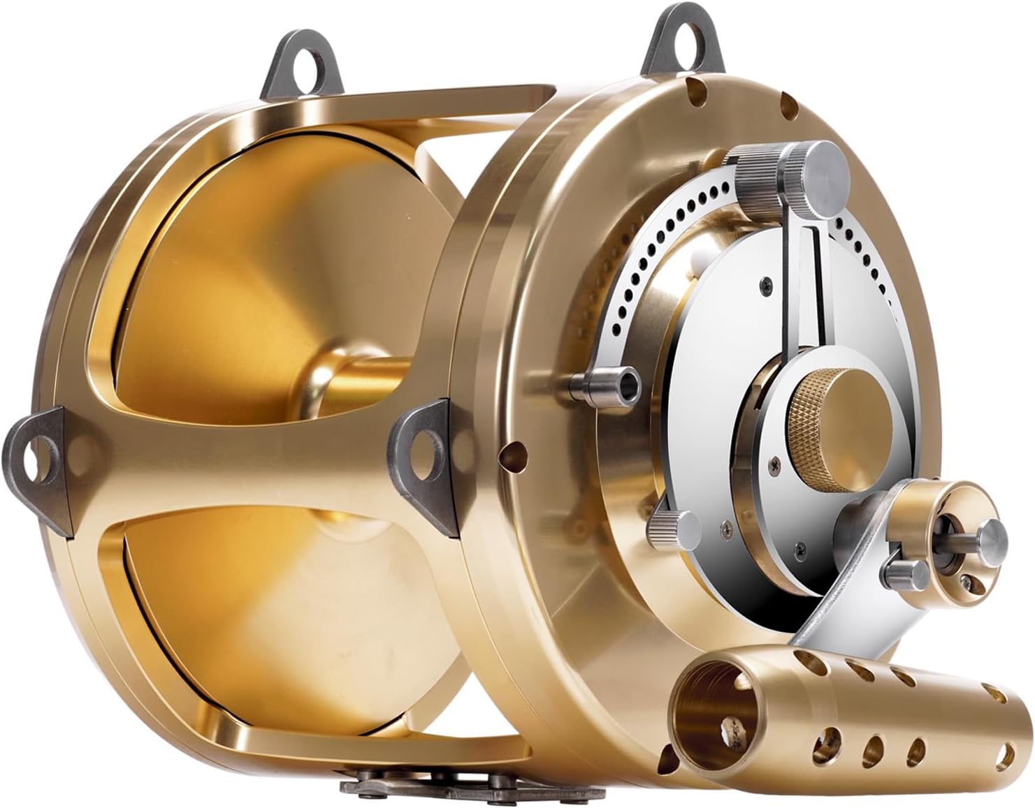 Heavy Duty 2KG Tuna Reel Deep Sea Fishing Reel 2 Speed 3.1:1/2.5:1/1.3:1 Gear Ratio Conventional Reel 132LB Max Drag Saltwater Big Game Trolling Reel for Offshore Boat Sailfish Right Handed