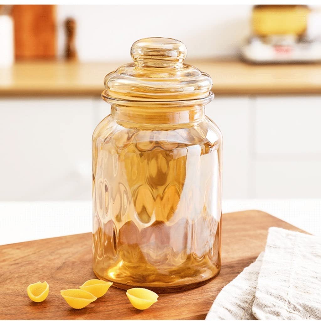 Conjunto de recipientes de 3, diseño Retro con Tapas de Vidrio herméticas, for frascos de Vidrio prácticos y duraderos y duraderos y duraderos. (tamaño : A)