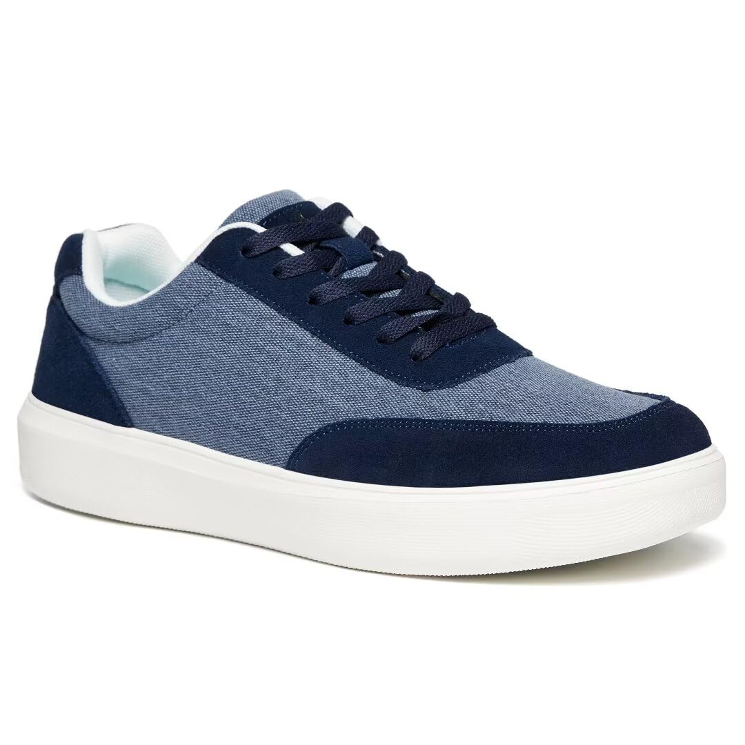 OrthoComfoot Men's Orthopedic Fashion Sneakers for Plantar Fasciitis: Comfortable Orthotic Walking Shoes with Arch Support, Casul Orthotic Flat Feet Shoes for Ankle and Foot Pain Relief