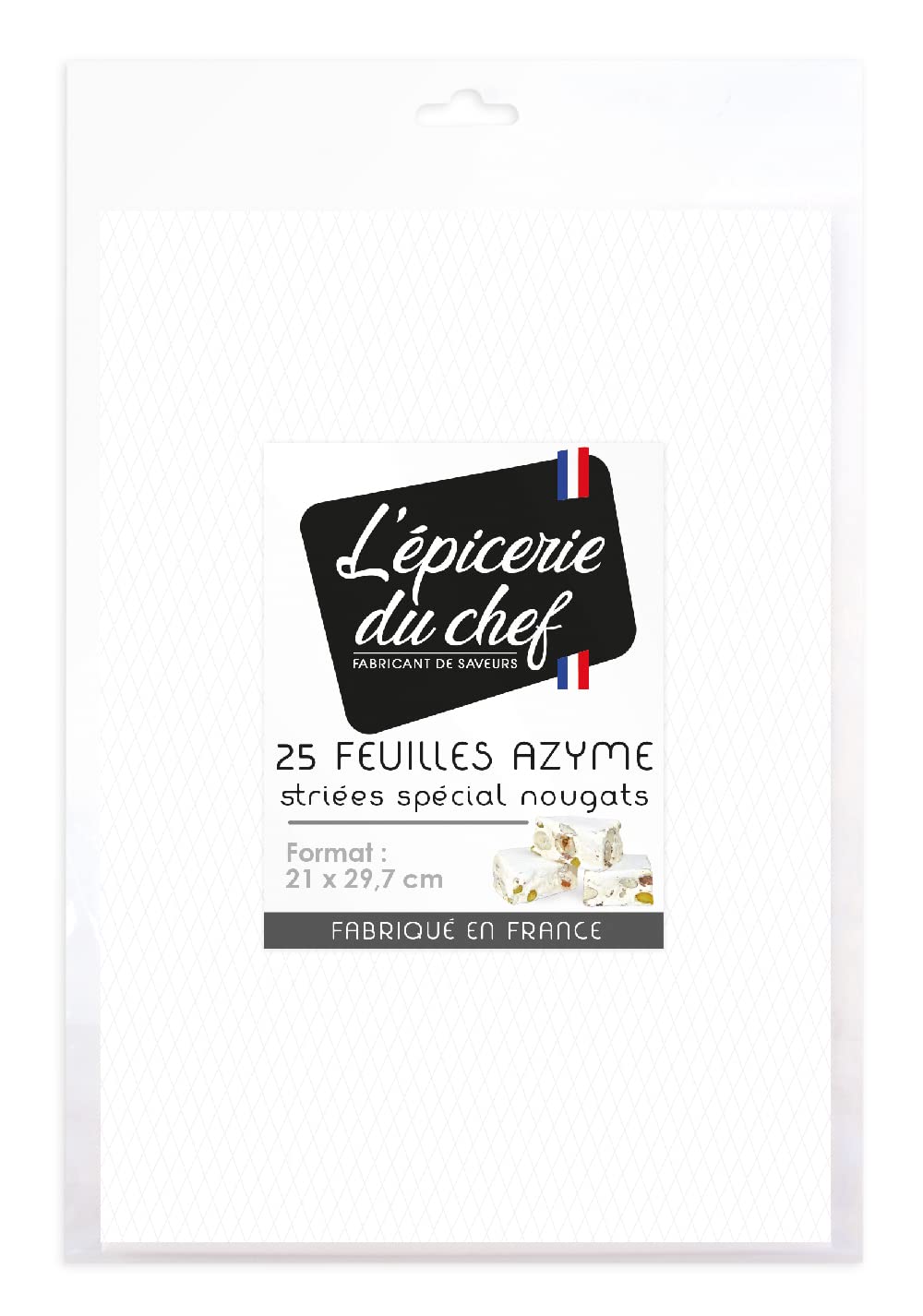 25 white edible wafer sheets for nougat