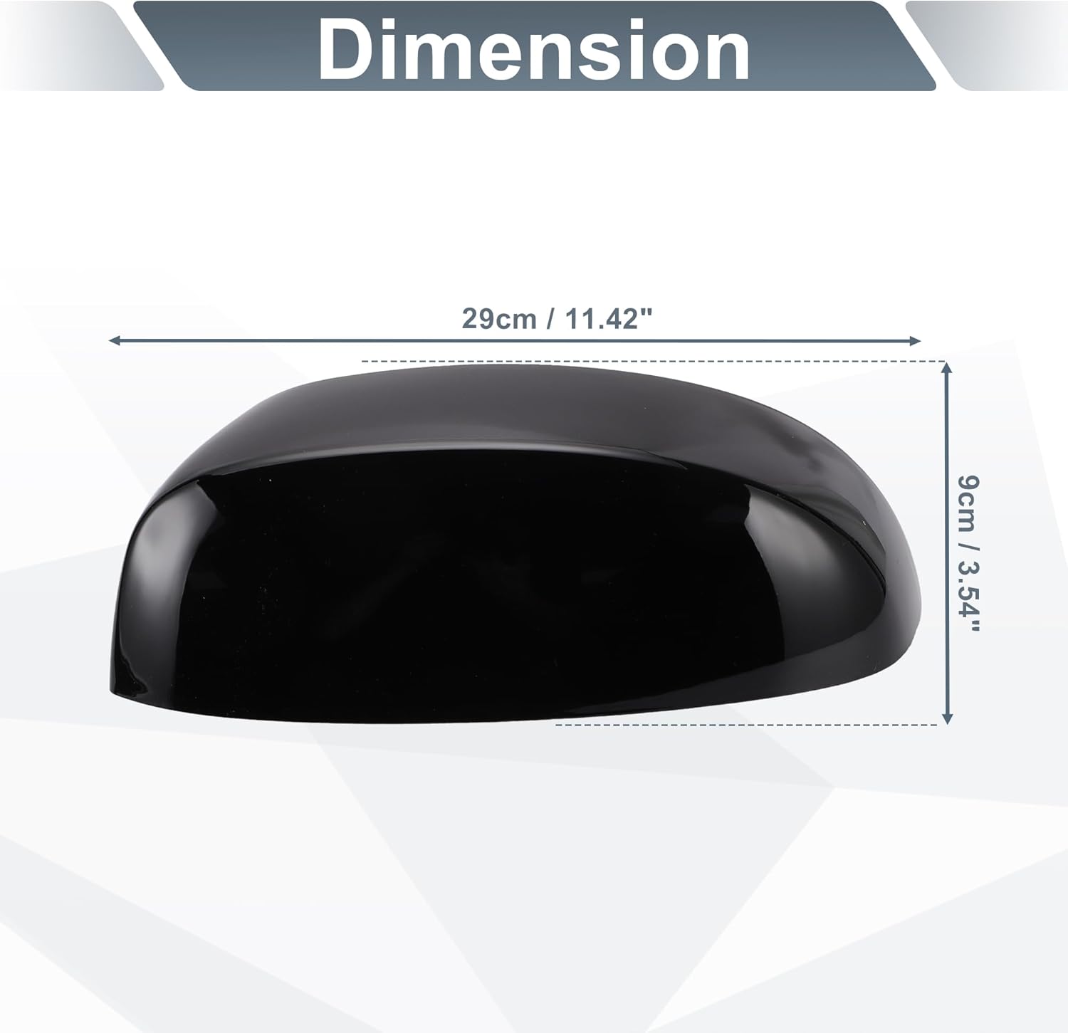 X AUTOHAUX Pair Side Mirror Cover Upper Half Cap Clip-on for Chevy Tahoe Avalanche Silverado Suburban 2007-2014 for GMC Sierra Yukon Xl 1500 2500 3500 HD for Cadillac Escalade Gloss Black