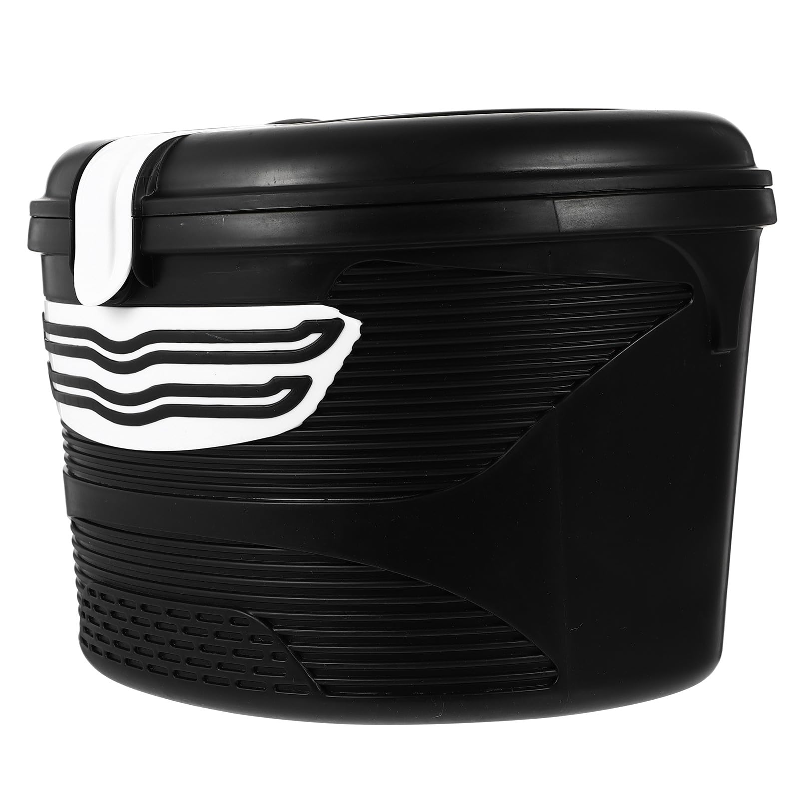 CALLARON Cestino Bloccabile per Bicicletta Elettrica, Portaoggetti in Plastica Resistente con Supporto per Casco, Montaggio Anteriore Leggero per Mountain Bike e Veicoli Elettrici