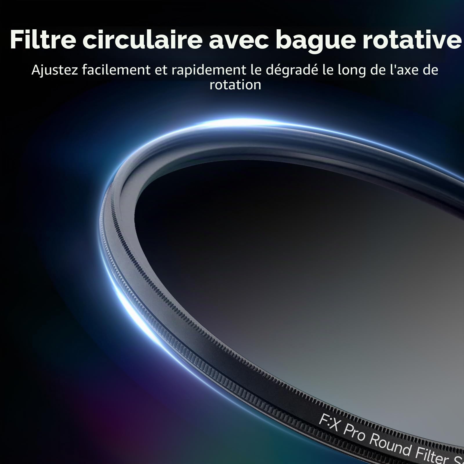Rollei F:X Pro Soft GND 8 Filtre Rond à dégradé de Gris avec Anneau Rotatif pour régler Le dégradé Le Long de l'axe de Rotation Idéal pour la Photographie de paysages et d'architecture (67 mm)