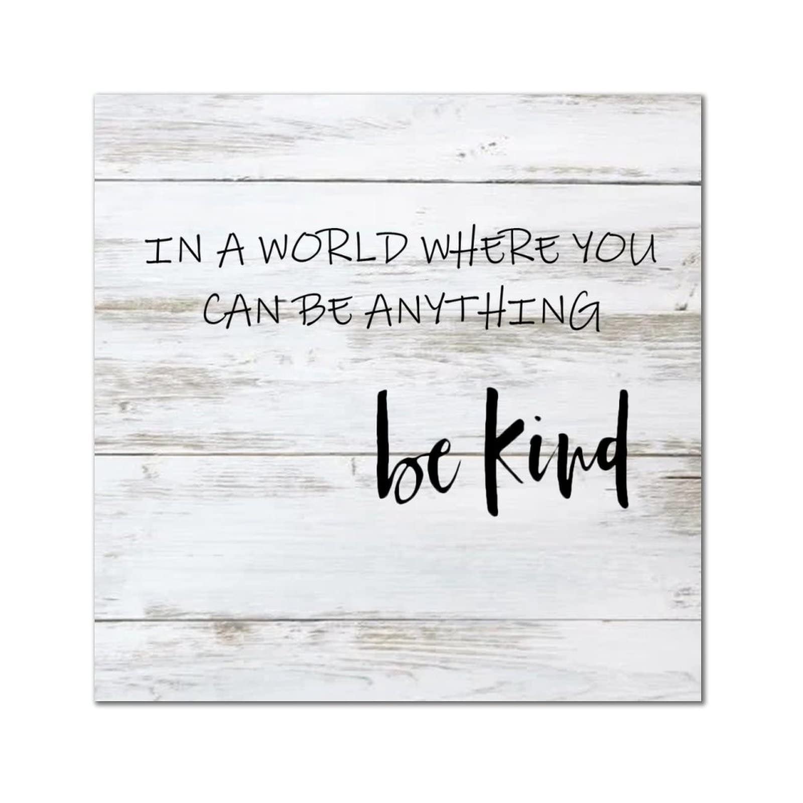 Panneau mural en bois 30x30 cm avec citation inspirante pour maison