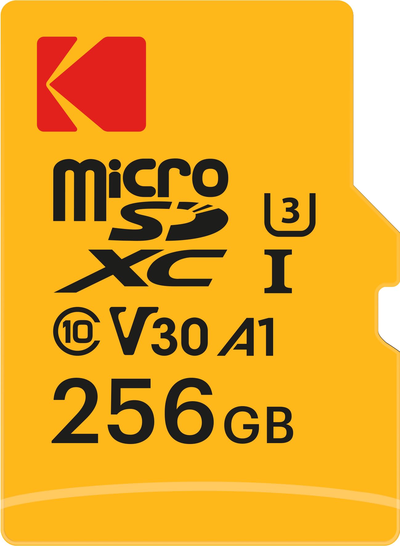 Kodak - Scheda Micro SD 256GB UHS-​I U3 V30 A1 microSDHC/​XC - Scheda di memoria Micro SD - Velocità di lettura 95MB/​s Max - Velocità di scrittura 85MB/​s Max - Ulteriori dispositivi multimediali di