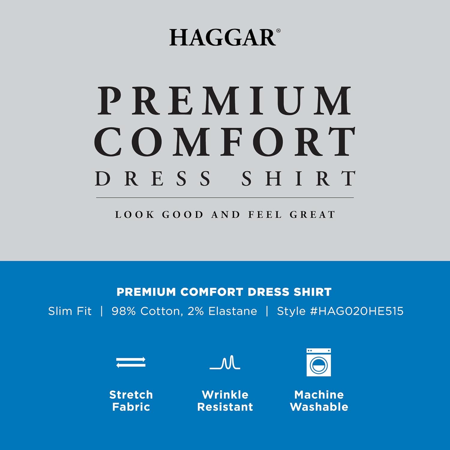 Haggar Men's Premium Comfort Slim Fit Wrinkle Resistant Dress Shirt - Image 6