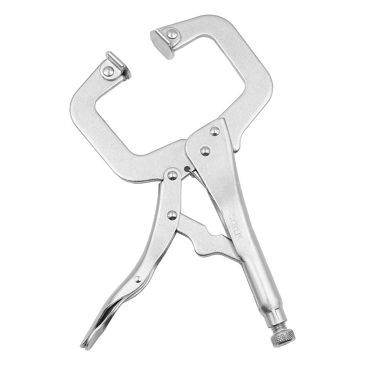 Lot de 2 serre-joints pivotants en acier de 27,9 cm avec embouts pivotants - Pince en C en acier durable de 275 mm pour travail du métal - Soudage