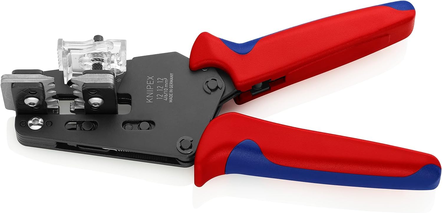 Knipex Multi Color Precision Insulation Stripper With Adapted Blades 4/6/10Mm² With Multi-Component Handles 195 Mm, 12 12 12